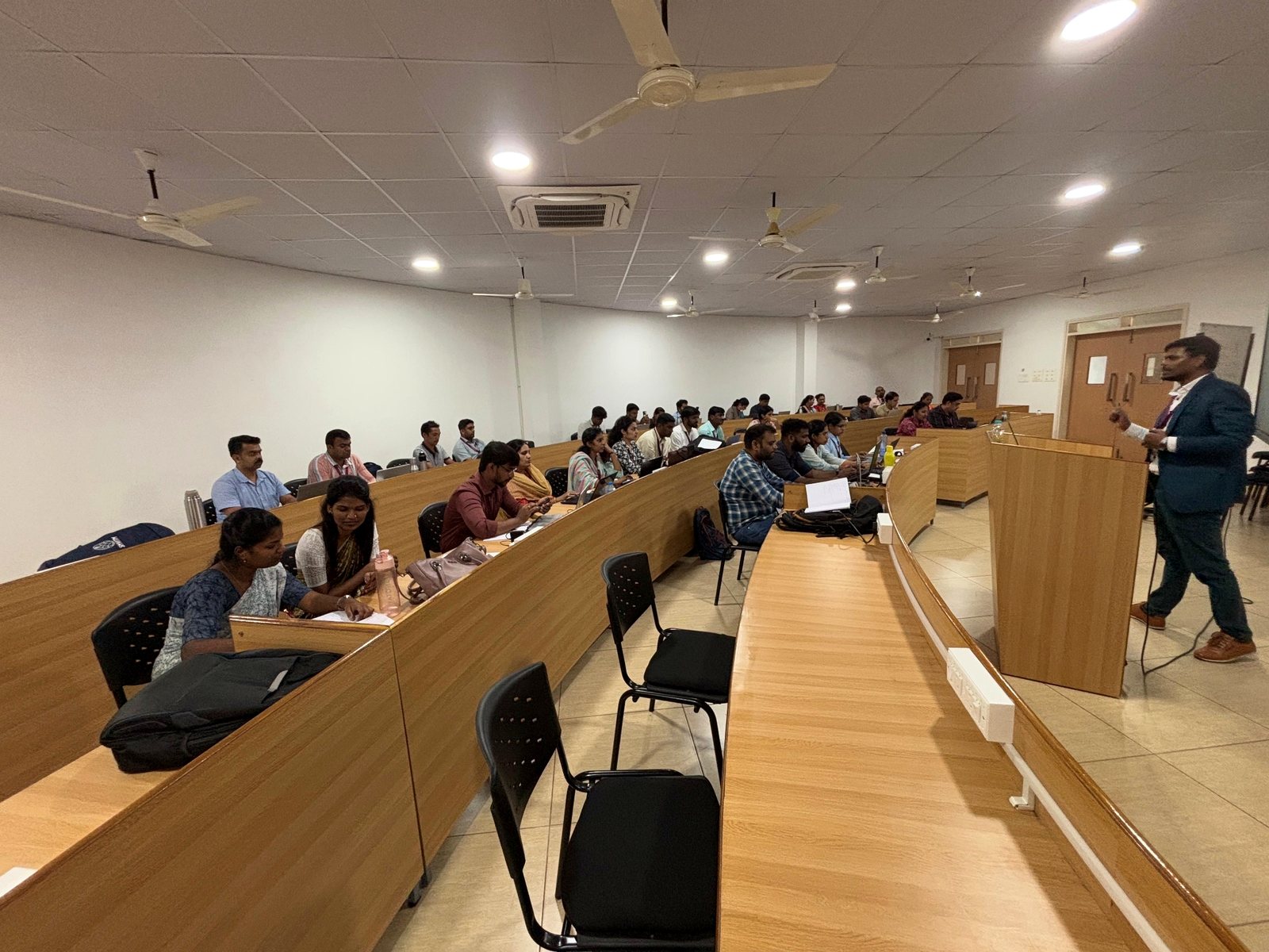 Classroom delivery session for faculty participants.